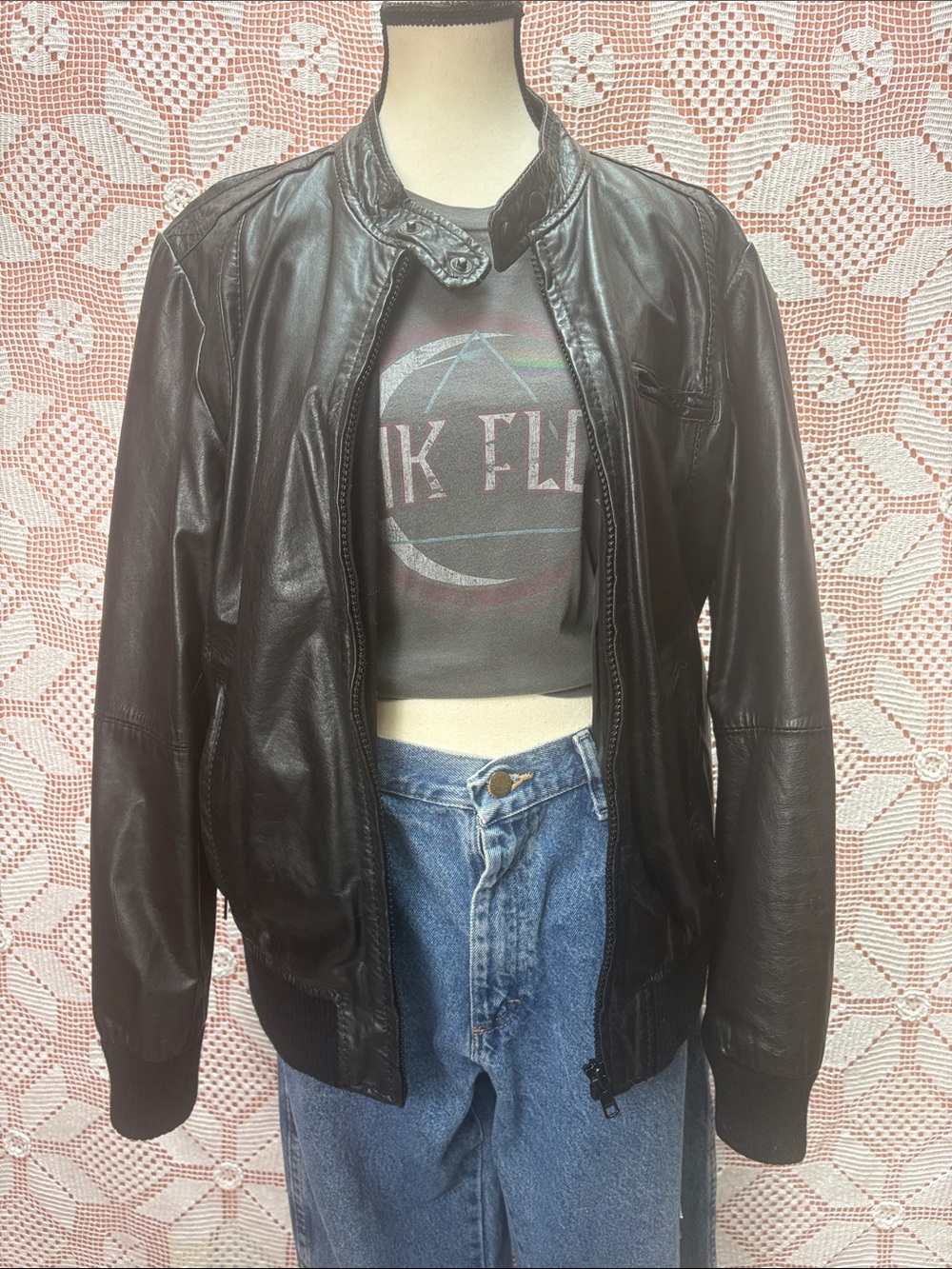 Selected Homme Black Leather Jacket – Men’s M